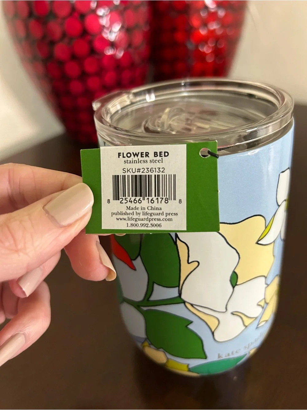 Kate Spade Flower Bed Stainless Steel Wine Tumbler